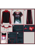 2XXT Cosplay Vtuber Virtual YouTuber Saegusa Akina Devil's Nightmare Cosplay Costume